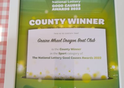 GM Dragon boat club selected as County Winner in National Lottery Good Causes Awards 2022