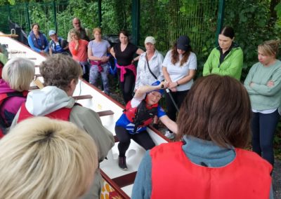 Louise gives demo to New Ballina Dragon Boat Club