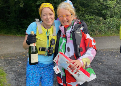 Louise Rodgers and Karol Donnelly celebrate Karols silver medal win at transplant games