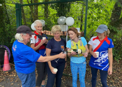 Karol with dragons Regina Nuala, Audrey and Fiona