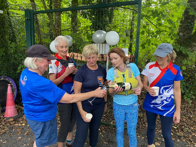 Karol with dragons Regina Nuala, Audrey and Fiona